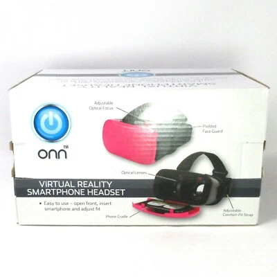 ONN Virtual Reality Smartphone Headset Pink