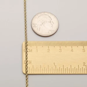 10K Gelbgold hohl diamantgeschliffenes Seil Halskette Kette 2mm 16-26" - Glied Damen Herren - Bild 1 von 4