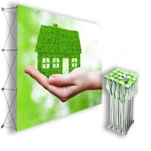 Sfondo tessuto di tensione per telaio cabina supporto display pop-up dritto - Foto 1 di 12