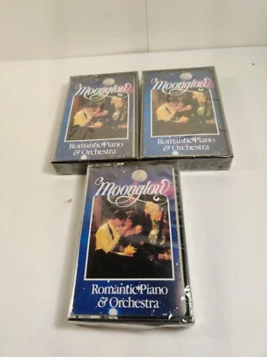 Reader's Digest Moonglow Romantic Piano Orchestra Set of 3 Cassette Tapes New - Image 1 of 3