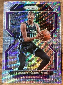 2021-22 Panini Prizm Tyrese Haliburton Silver Wave Prizm #196 Sacramento Kings - Picture 1 of 3