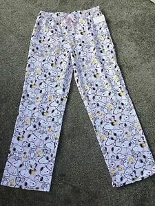 NWT Women’s Peanut's Snoopy Pajama Lounge Casual PJ Pants Size XL Pink - Picture 1 of 4