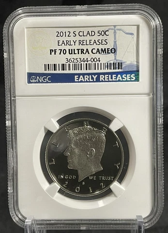 NGC PF 70 Ultra Cameo 2012 S EARLY RELEASES Clad Kennedy Half Dollar 50c PERFECT Cover