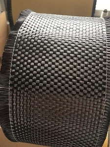 T700 20"/50cm ancho x 1yd 12K 400gsm fibra de carbono real tela lisa enrollable - Imagen 1 de 4