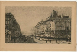 Marseille Début de la Canebière gravure sur Japon 1883 par Lucien Gautier/MNCLG4 - Picture 1 of 1