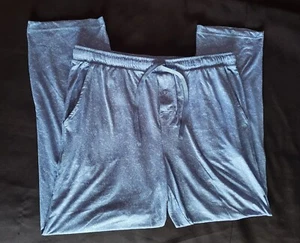 Jockey Men's Large L Soft Knit Drawstring Blue Lounge Sleep Pajama PJ Pants91523 - Picture 1 of 6
