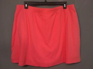 Women's SPORT SAVVY Pull-on Stretch Knit SKORT sz 2X Coral Pink n257 - Picture 1 of 9