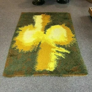 Mid-Century Modern Danish Ege Rya Shag Rug 4'5" x 6'5" - Picture 1 of 10