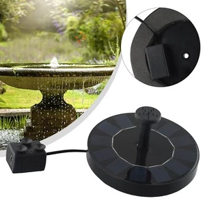 Solarbetriebene schwimmende Teichpumpe Garten Brunnen Pool Fontäne Vogelbad - Bild 1 von 12