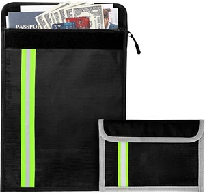 Fire Proof Water Proof Document bags Safe Money File Protection Organizer Pouch - Picture 1 of 7