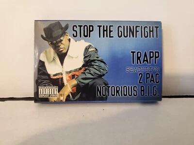 Trapp "Stop The Gunfight" Cassette Tape single, (1997) feat: 2Pac, Notorious BIG - Image 1 of 3