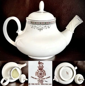 Rare (1985) Royal Doulton “York” (H5100) Fine Bone China Teapot (10”/26cm, 806g) - Picture 1 of 24