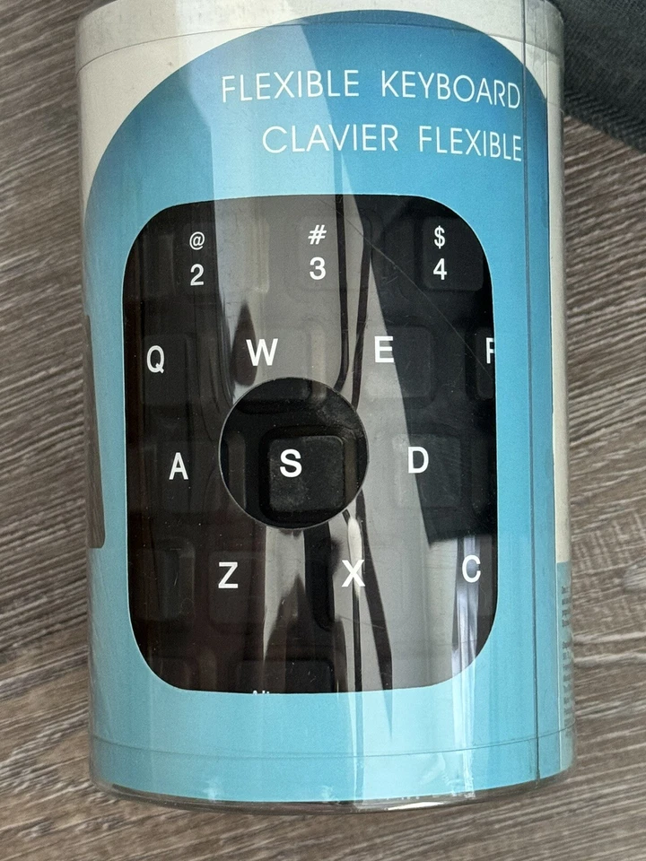 New Omnitech 107 Key Flexible Spillproof Silicone USB Keyboard black - Image 1 of 1