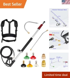 Telescoping Pressure Washer Wand, 20 Feet Aluminum High Power Washer Telescop... - Picture 1 of 8