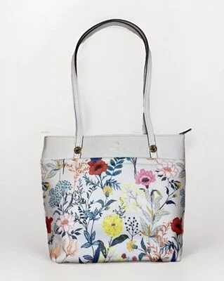 NANETTE LEPORE Women’s SHOULDER TOTE BAG Hartley Botanical White Floral Spring. - Image 1 of 4