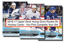 2016-17 Upper Deck Young Guns Rookie Rc Hockey Cards You Pick Complete Your Set