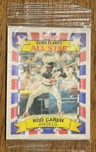 1992 Sportflics 3D Kellogg’s Corn Flakes ROD CAREW ungeöffnete Packung HOF Angels - Bild 1 von 1