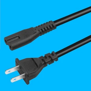 Heavy-Duty Universal 2 Prong AC Power Cord for Computers, Printers Monitors, TVs - Picture 1 of 4