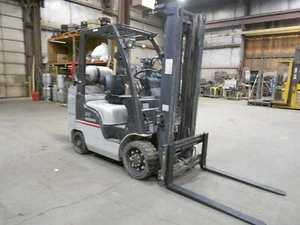 2007 Nissan Model MCPL02A28LV 5,500#, 5500# LPG Cushion Tired Forklift - Picture 1 of 12