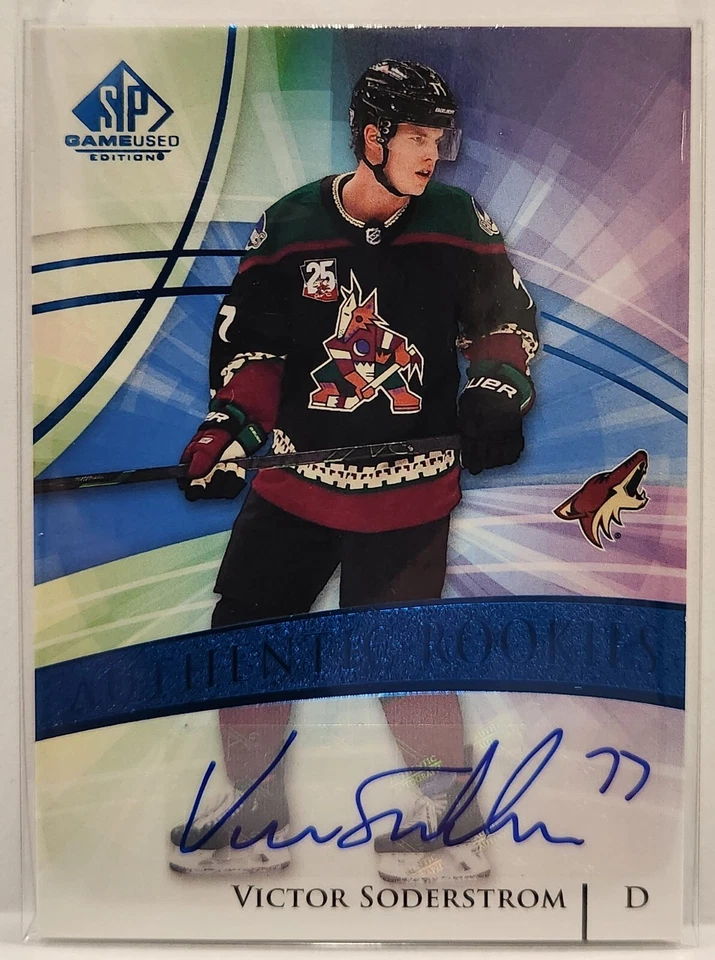 2020-21 Upper Deck SP Game Used #178 Victor Soderstrom Authentic Rookies Auto - Image 1 of 2