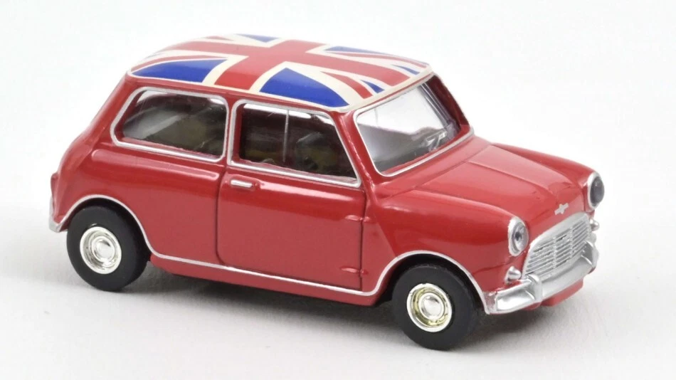 Mini Cooper S 1964 Tartan Red With Flag On Roof 1:54 Model 310521 NOREV - Immagine 1 di 1