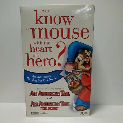 Box Set of 2 VHS Tapes~ AN AMERICAN TAIL & FIEVEL GOES WEST Digitally Restored - Image 1 of 4