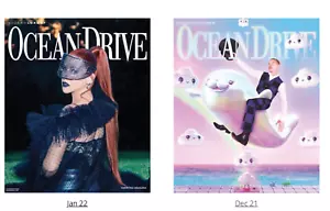 5 Ocean Drive MIAMI Magazine KLUM, J BALVIN, IGLESIAS, DIPLO, KRAVITZ 2021-22 - Picture 1 of 5