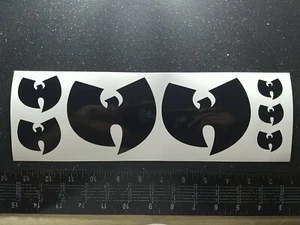 7 Wu-Tang Street Wear Black Vinyl Decals Set, Car truck Bumper Laptops - Picture 1 of 4