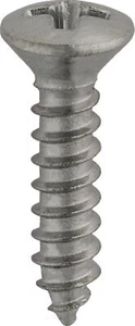 100 #4 X 1/2" Phillips Oval Head Tapping Screws Chrome - Picture 1 of 3