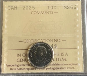 Canada - 10 cents - 2025 - ICCS Certified - MS-66 - Bild 1 von 3