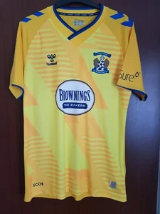 Official Kilmarnock Away Shirt 2022-2023 Size M Yellow Scottish Football Hummel - Picture 1 of 8