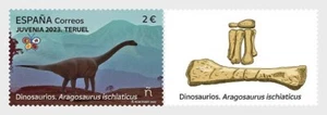 spain 2023 espagne Dinosaurs Aragosaurus Ischiaticus prehistoric animal bone 1v - Picture 1 of 1