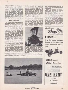 1960 Ben Hunt Caper Cart "The Grand Prix" Go-Kart Ad - Picture 1 of 1