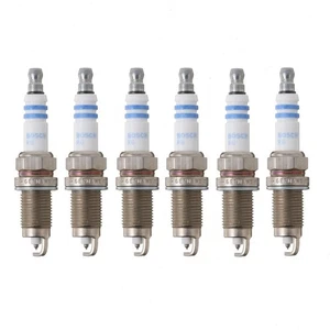 6 pc Bosch Double Platinum Spark Plugs for 2001-2003 Volkswagen EuroVan 2.8L fz - Picture 1 of 5