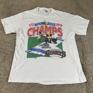 Vintage San Francisco Giants Shirt Men L White MLB Battle Of The Bay Salem 80s - Picture 1 of 15