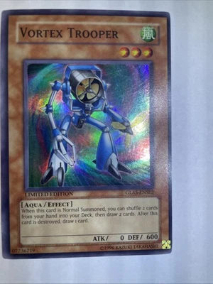 Yugioh Vortex Trooper GLAS-ENSE2 Super Rare Limited Edition LP+ - Image 1 of 4