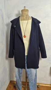 MARC O’POLO Wollmantel 100% Schurwolle Kapuze S/36 Dunkelblau Wneu - Bild 1 von 8