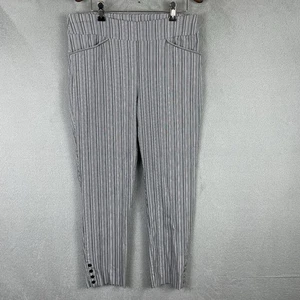 Chicos Perfect Stretch Pull On Pants Womens Size 2 Ankle Gray Casual Preppy - Picture 1 of 9