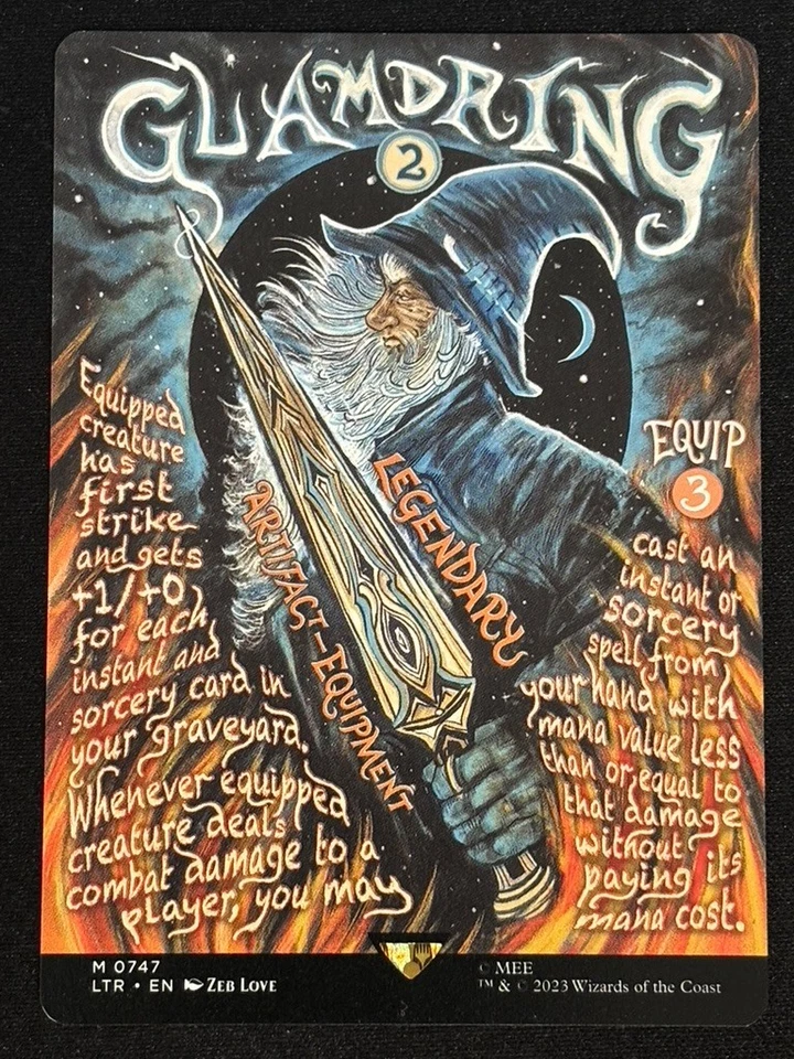 1x MTG Glamdring (Borderless Poster) - The Lord of the Rings (LTR) #747 - Magic - Image 1 of 2