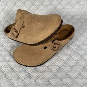 Birkenstock Boston Clogs Sandals Mens US 11 / EU 44 / Cognac Brown Leather - Picture 1 of 10