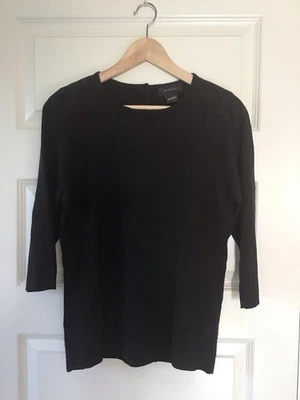 Suéter Spiegel Negro Manga 3/4, Mediano, Dark Academia, Preppy, Clásico Foto 1 de 4