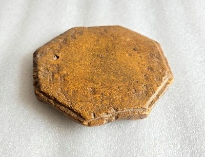 Antique Octagon Jaisalmer Yellow Sand Stone Old Hand Carved Chapati Maker Plate - Image 1 of 3