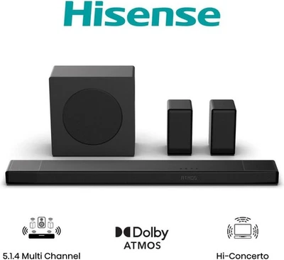 Hisense Soundbar System AX5140Q Dobly Atmos Wireless Surround NEU OVP - Bild 1 von 4