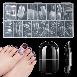 Toe Dual Forms - Poly Extension Gel Toenail 150Pcs Reusable Full Cover Dual Nail - Bild 1 von 12