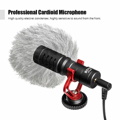 BOYA BY-MM1 Cardioid Microphone for Phone or Tablets, DSLR cameras FREE SHIPPING - Image 1 of 4