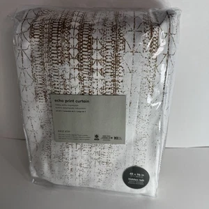 West Elm Set of 2 Echo Print Curtains 48 x 96 in Gold Dust New Package - Picture 1 of 8