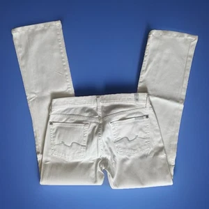 Pantalones de mezclilla elásticos casi blancos 7 For All Mankind talla: 27 - Imagen 1 de 8