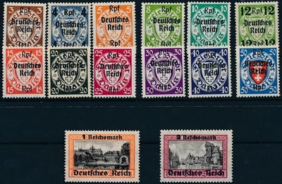 Stamp Germany Mi 716-29 1939 WWII Reich Danzig Empire Port Poland Overprint MH - Image 1 of 4