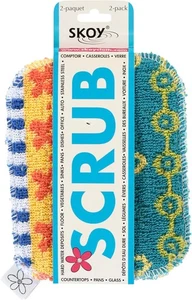 NIP SET 2 Skoy Scrub Wiederverwendbar Nicht Kratzen Geschirr Schrubber VERSCHIEDENE FARBEN SHP FR - Bild 1 von 2