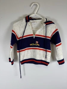 Vintage Rennwagen Strick Hoodie 24 Monate 2T Acryl - Bild 1 von 3